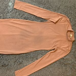 Women’s Beige Bodycon Midi Dress